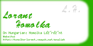 lorant homolka business card